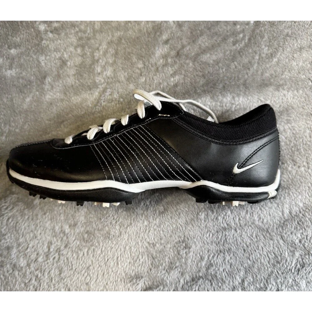 NIKE WOMEN'S DELIGHT II GOLF SHOES BLACK / WHITE 335938-001 - 7.5